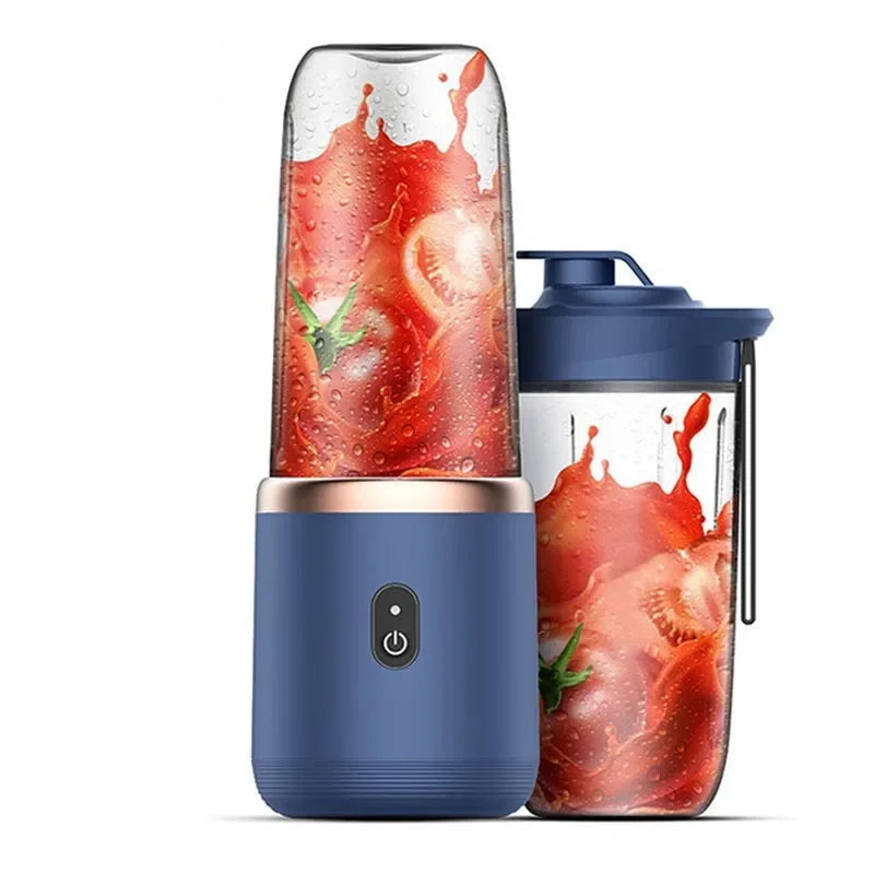 Batidora Portátil de Zumos de Fruta – Mini Licuadora Eléctrica Personal para Verano, Vaso Recargable por USB con 6 Cuchillas, Exprimidor para Cocina