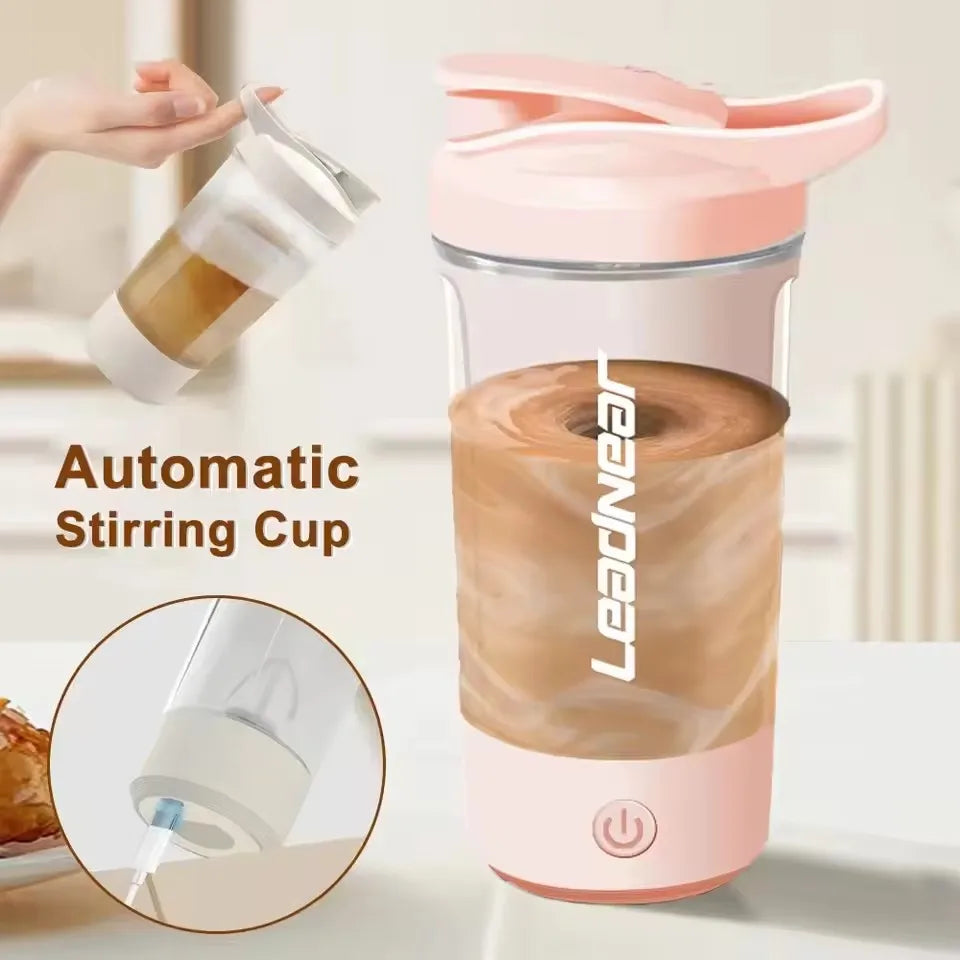 Vaso Batidor Eléctrico Portátil – Batidora Automática para Leche en Polvo y Proteínas, Shaker Recargable para Casa, Viajes, Exterior y Gimnasio