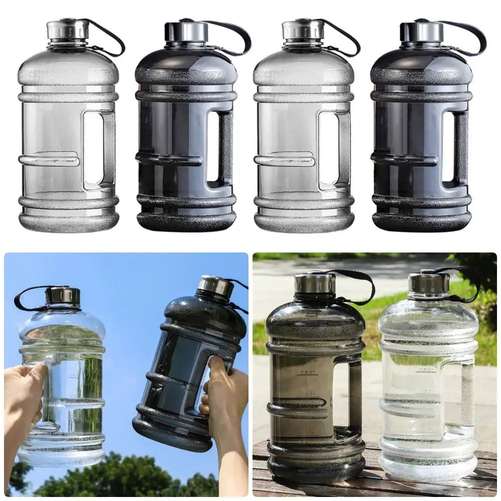 Botella de Agua de 2L – Bidón Deportivo Grande de Alta Resistencia en PETG, Botella Portátil con Asa tipo Shaker