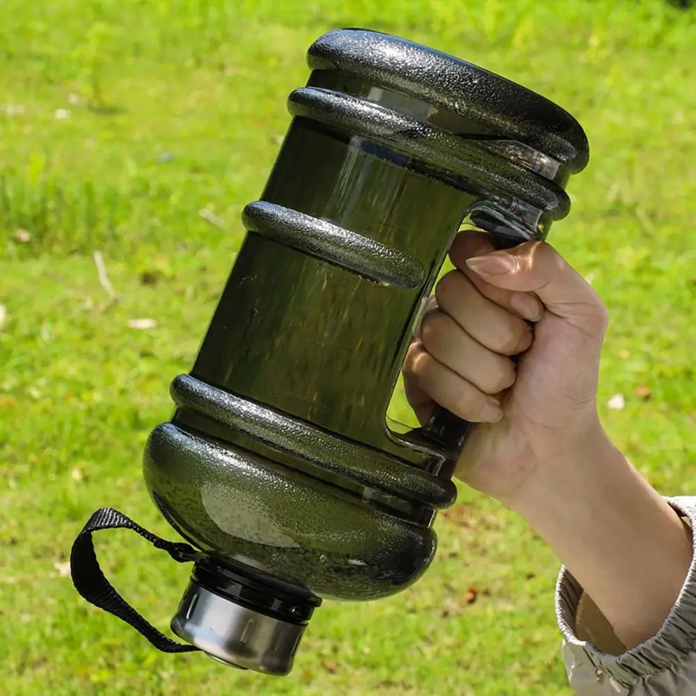 Botella de Agua de 2L – Bidón Deportivo Grande de Alta Resistencia en PETG, Botella Portátil con Asa tipo Shaker