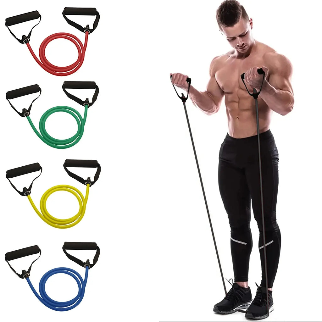 Bandas de Resistencia con Asas – Bandas de Ejercicio y Entrenamiento para Hombres y Mujeres, Equipo de Fuerza para Entrenar en Casa