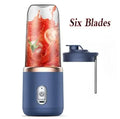 Batidora Portátil de Zumos de Fruta – Mini Licuadora Eléctrica Personal para Verano, Vaso Recargable por USB con 6 Cuchillas, Exprimidor para Cocina