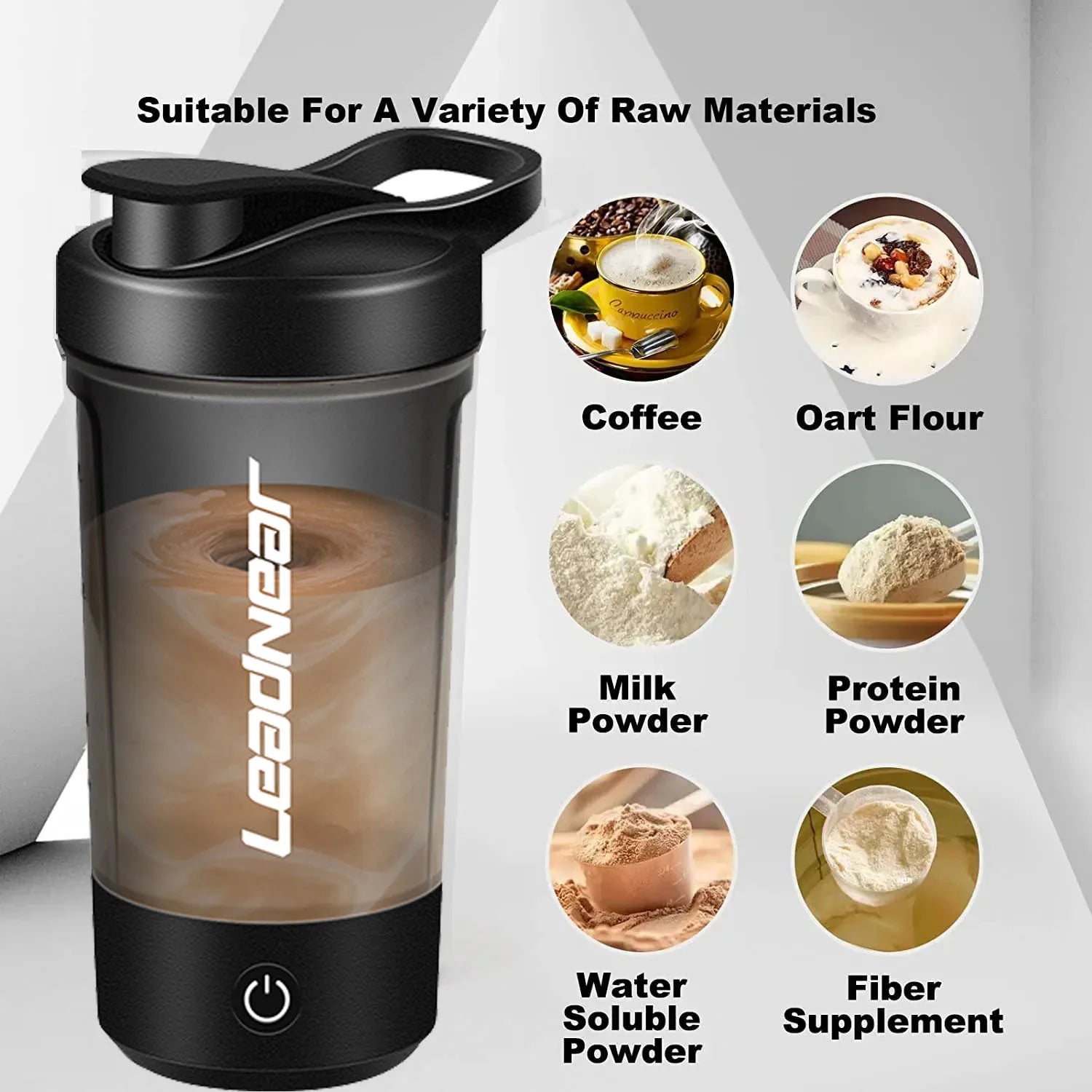 Vaso Batidor Eléctrico Portátil – Batidora Automática para Leche en Polvo y Proteínas, Shaker Recargable para Casa, Viajes, Exterior y Gimnasio