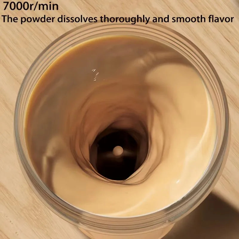Vaso Batidor Eléctrico Portátil – Batidora Automática para Leche en Polvo y Proteínas, Shaker Recargable para Casa, Viajes, Exterior y Gimnasio