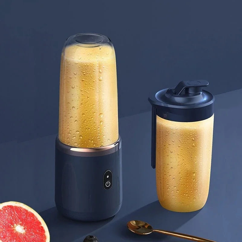 Batidora Portátil de Zumos de Fruta – Mini Licuadora Eléctrica Personal para Verano, Vaso Recargable por USB con 6 Cuchillas, Exprimidor para Cocina