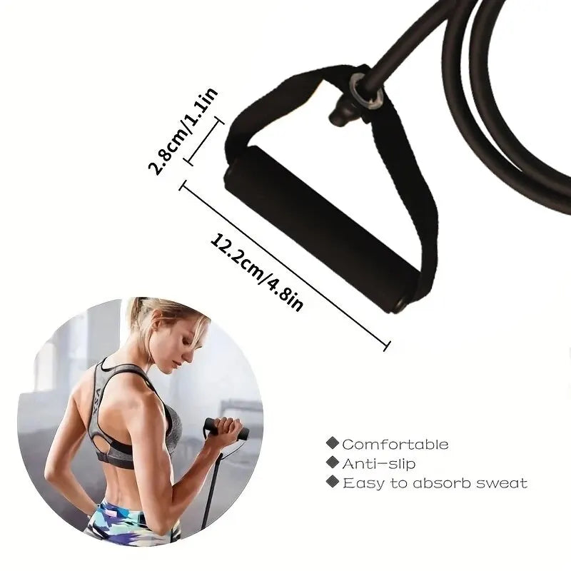 Bandas de Resistencia con Asas – Bandas de Ejercicio y Entrenamiento para Hombres y Mujeres, Equipo de Fuerza para Entrenar en Casa