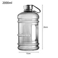 Botella de Agua de 2L – Bidón Deportivo Grande de Alta Resistencia en PETG, Botella Portátil con Asa tipo Shaker