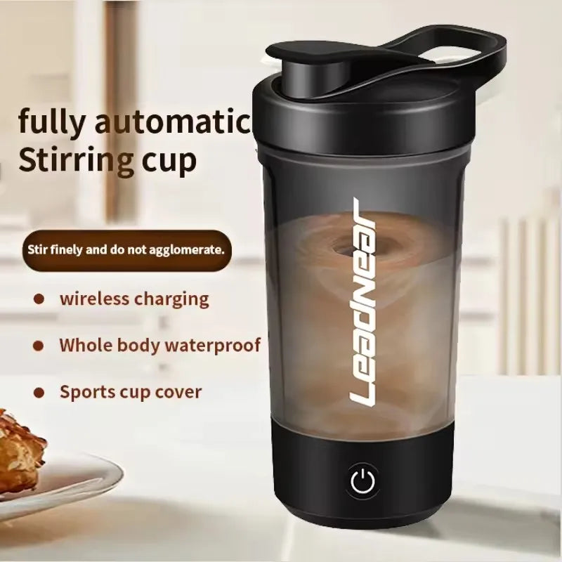 Vaso Batidor Eléctrico Portátil – Batidora Automática para Leche en Polvo y Proteínas, Shaker Recargable para Casa, Viajes, Exterior y Gimnasio